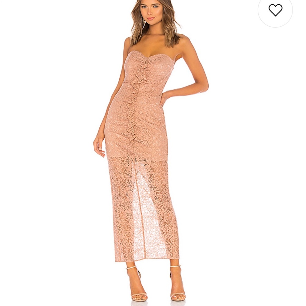 Rosebay Lace Midi Dress In Nude